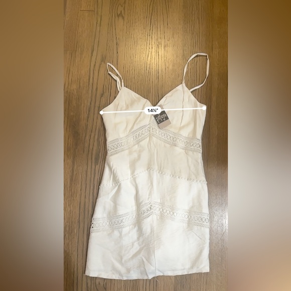NWT Lush White Mini Dress-Size Medium - Picture 5 of 7